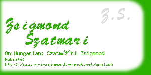 zsigmond szatmari business card